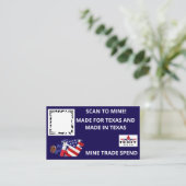 TeXit Coin Dark Blue QR Code Visitenkarte (Stehend Vorderseite)