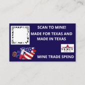 TeXit Coin Dark Blue QR Code Visitenkarte (Vorderseite)