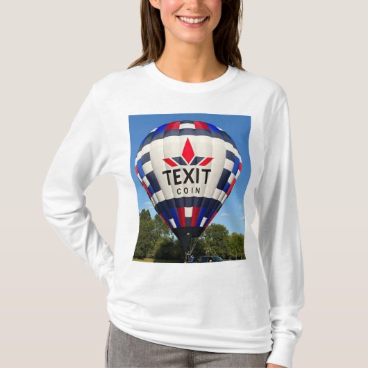 TeXit Coin Hot Air Ballon QR Code T-Shirt (Vorderseite)