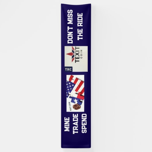 TeXit-Coin-Logo 2.5' x 12' Banner (Vertikal)