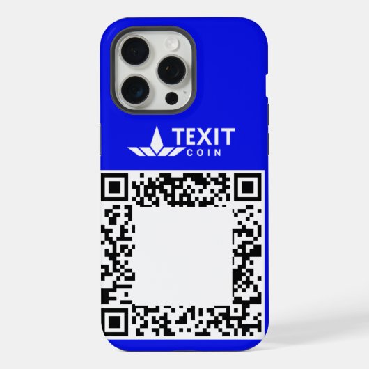 Texit Coin QR-Code iPhone Hülle (Rückseite)