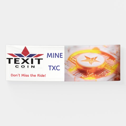 TeXit Coin Rocket Ship Mine TXC Banner (Horizontal)