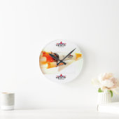 "TeXit Coin Rocket Ship mit Logo Runde Wanduhr (Zuhause)