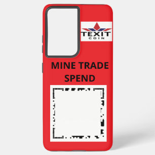 "TeXit Coin Samsung Red QR Code mit Logo Galaxy Hülle