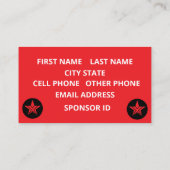 TEXIT-MÜNZEN OFFIZIELLES LOGO QR-CODE ROTER HINTER VISITENKARTE (Rückseite)