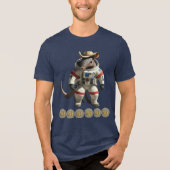 TexitCoin Gold Coin Back And Armadillo Front Tri-Blend Shirt (Vorderseite)