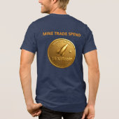 TexitCoin Gold Coin Back And Armadillo Front Tri-Blend Shirt (Rückseite)