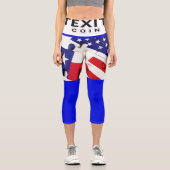 TexitCoin Logo Puzzle Pieces Yoga Capri Leggings (Vorderseite)