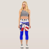 TexitCoin Logo Puzzle Pieces Yoga Capri Leggings (Vorderseite)
