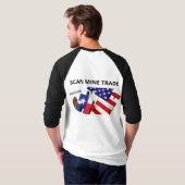 TexitCoin Official Wide Logo Puzzle Pieces on Back T-Shirt (Schwarz voll)