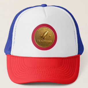 TexitCoin Offizielles Logo auf der Rückseite Münze Truckerkappe