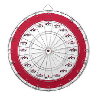 TexitCoin rot und weiß mit Texit-Logo Dartscheibe