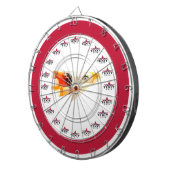 TexitCoin rot und weiß mit Texit-Logo/RocketShip Dartscheibe (Vorderseite rechts)