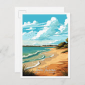Texoma Texas Travel Vintage Illustration Postkarte (Vorne/Hinten)