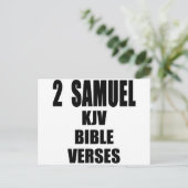 Text "2 Samuel KJV Bible Verses" Postkarte (Stehend Vorderseite)