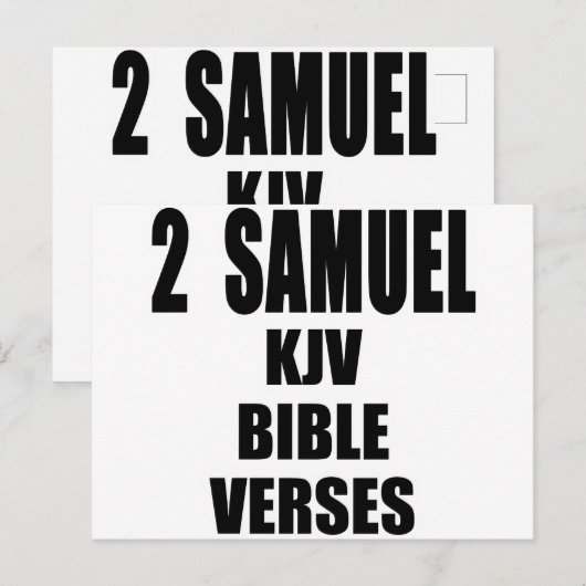 Text "2 Samuel KJV Bible Verses" Postkarte (Vorne/Hinten)