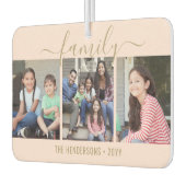 Text 4 Foto Script Family Pink & Gold Heart Autolufterfrischer (Links)