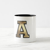 Text "A" Zweifarbige Tasse (Mittel)