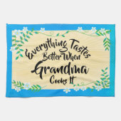 Text ändern Alles schmeckt besser, wenn Oma Geschirrtuch (Horizontal)
