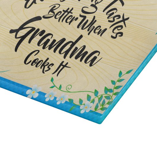 Text ändern Alles schmeckt besser, wenn Oma Schneidebrett (Ecke)