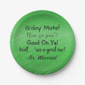 Text ändern - Aussie Slang Conversation 7" Pappteller (Vorderseite)