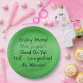 Text ändern - Aussie Slang Conversation Large 9" Pappteller (Party)