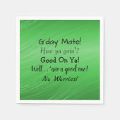 Text ändern - Aussie Slang Conversation Service Serviette (Vorderseite)