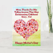 Text ändern, Danke, dass du nicht peinlich erzähls Karte (Vorderseite)