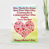 Text ändern, danke, dass Sie immer da sind, Karte (Vorderseite)