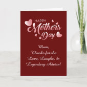 Text ändern, Danke für die Liebe, Laughs & Ratschl Karte (Vorderseite)