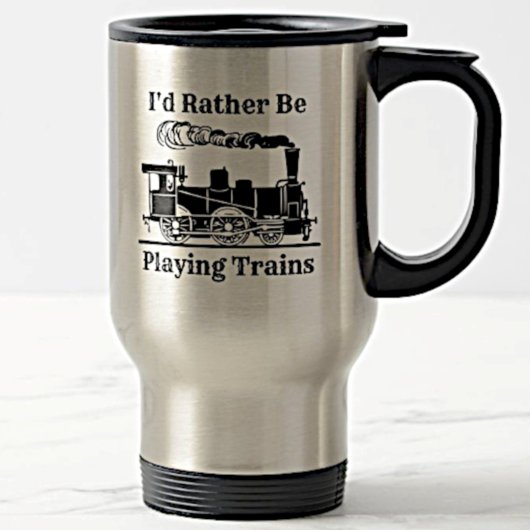 Text ändern, den ich lieber mit dem Zug spielen wü Reisebecher