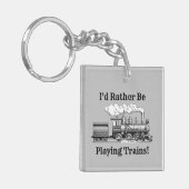 Text ändern, den ich lieber mit dem Zug spielen wü Schlüsselanhänger (Vorderseite links)