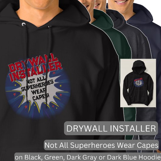 Text ändern, DRYWALL INSTALLER Nicht alle Superhel Hoodie