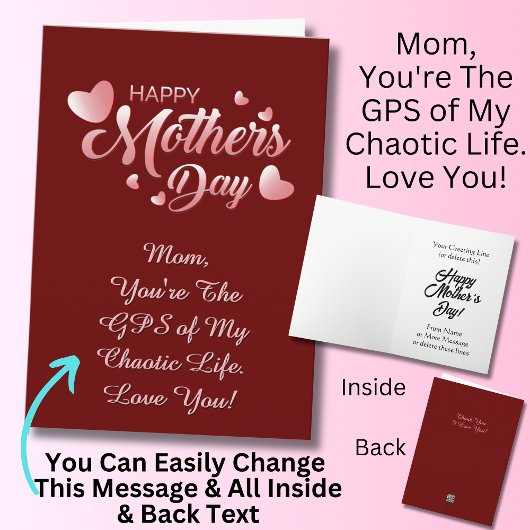 Text ändern, du bist das GPS meines chaotischen Le Karte