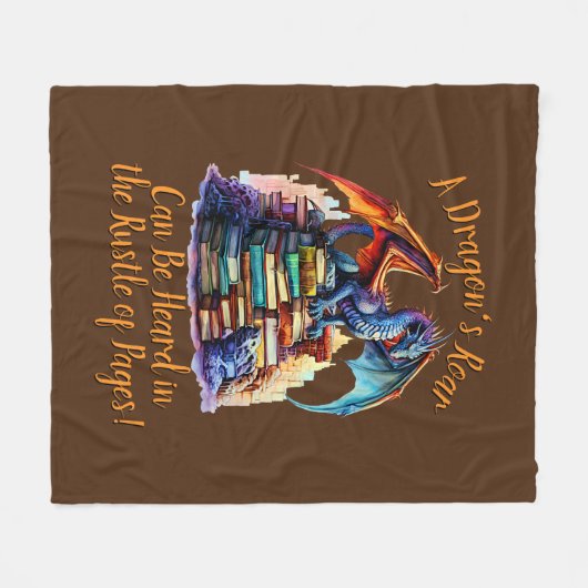 Text ändern, Ein Drachenrauschrei der Seiten Fleecedecke (Vorderseite (Horizontal))
