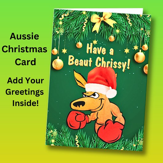 Text ändern, eine schöne Chrissy haben, Kangaroo S Karte