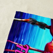 Text ändern, Flocking Fabulous Abstrakt Flamingos Strandtuch (Beispiel)