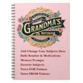 Text ändern - Großmutter-Demenz-Notebook Notizblock (Vorderseite)