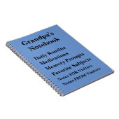 Text ändern - Großvater Demenz-Notebook Notizblock (Rechte Seite)