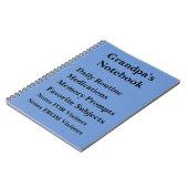 Text ändern - Großvater Demenz-Notebook Notizblock (Linke Seite)