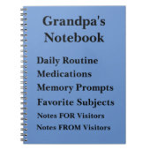 Text ändern - Großvater Demenz-Notebook Notizblock (Vorderseite)