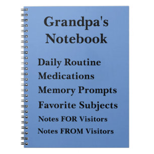 Text ändern - Großvater Demenz-Notebook Notizblock