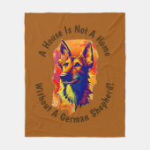 Text ändern hinzufügen, deutscher Hirte gestrichen Fleecedecke (Vorderseite)