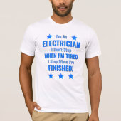 Text ändern, ich bin Elektriker, halte nicht an Mü T-Shirt (Vorderseite)