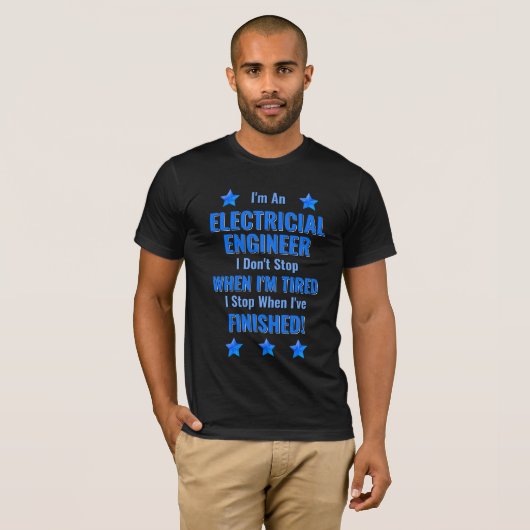 Text ändern, ich bin Elektroingenieur Hör nicht au T-Shirt (Vorne ganz)