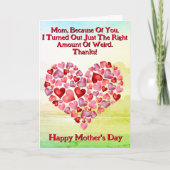 Text ändern, ich habe mich genau richtig seltsam h karte (Vorderseite)