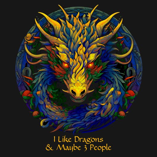 Text ändern, ich mag Drachen und vielleicht 3 Leut T-Shirt