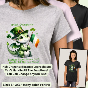 Text ändern, irische Drachen, Koboldstern Spaß, T-Shirt