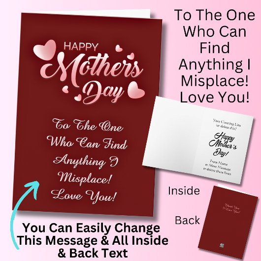 Text ändern, jemand, der alles finden kann karte