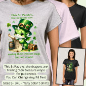 Text ändern, Karten tauschen St Patricks Dragon T-Shirt